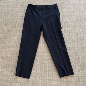Pronto Uomo Navy Dress Pants Tailored Straight-Leg